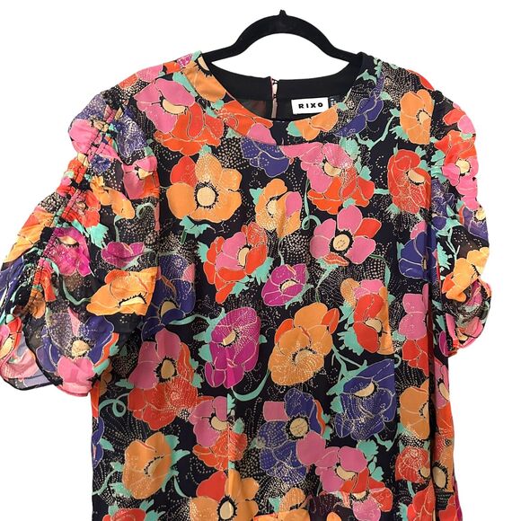 RIXO Dion Glittered Tiered Mini Dress Sz 3XL - Picture 4 of 5